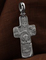 Крест из белого золота 585 пробы