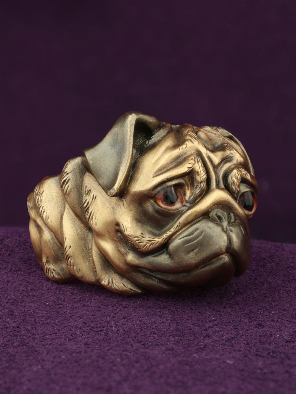 Кольцо из лимонного золота c эмаль