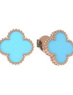 Серьги из золота 585 пробы c бирюзой