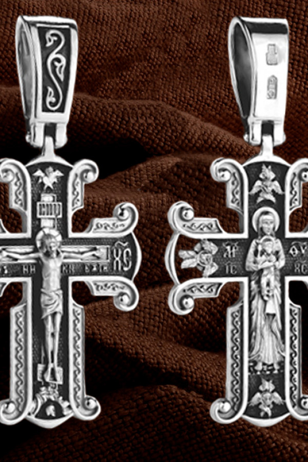 Крест из белого золота