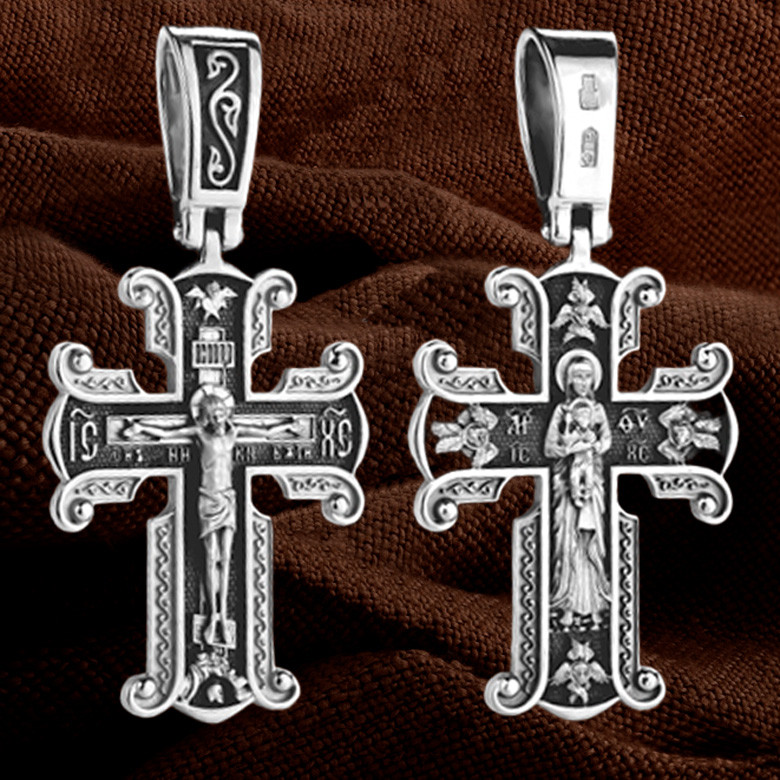 Крест из белого золота