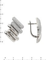 Серьги из белого золота 585 пробы c бриллиантами