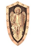 Образок из золота 585 пробы c эбеновым деревом