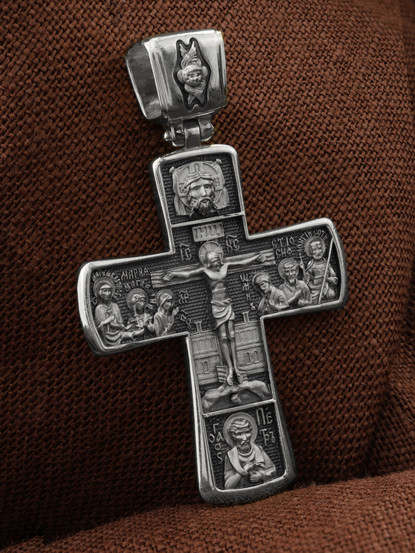 Крест из белого золота