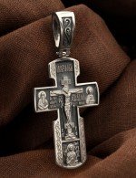 Крест из белого золота 585 пробы