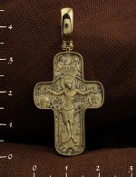 Крест из лимонного золота 585 пробы