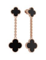 Серьги из золота 585 пробы c ониксом