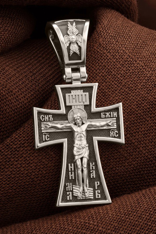 Крест из белого золота