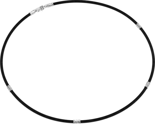 Шнурок шёлковый из белого золота c шёлковым шнурком