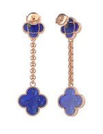 Серьги из золота 585 пробы c лазуритом