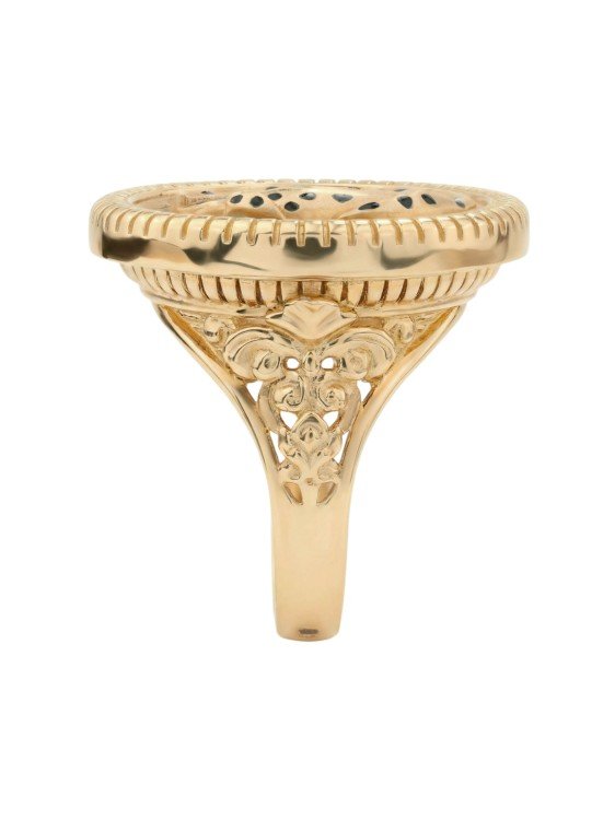 Кольцо из золота c эмаль