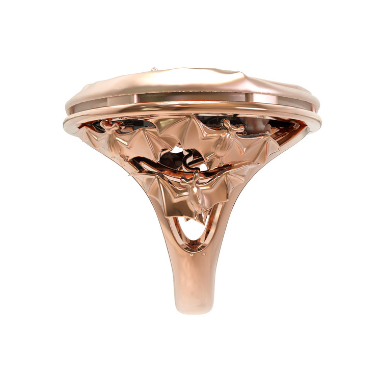 Кольцо из золота c эмаль и ониксом