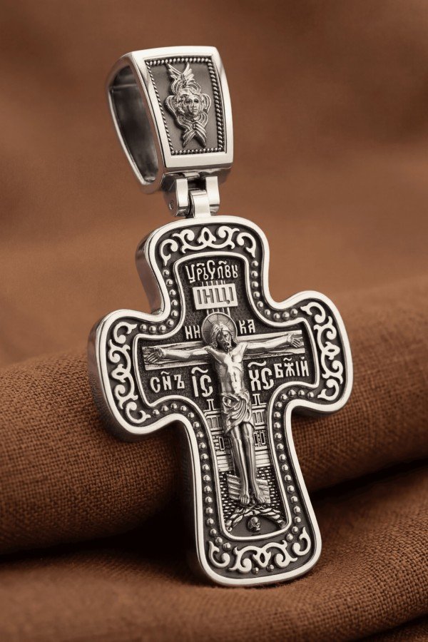 Крест из белого золота