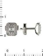 Серьги из белого золота 585 пробы c бриллиантами