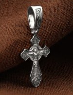 Крест из белого золота 585 пробы