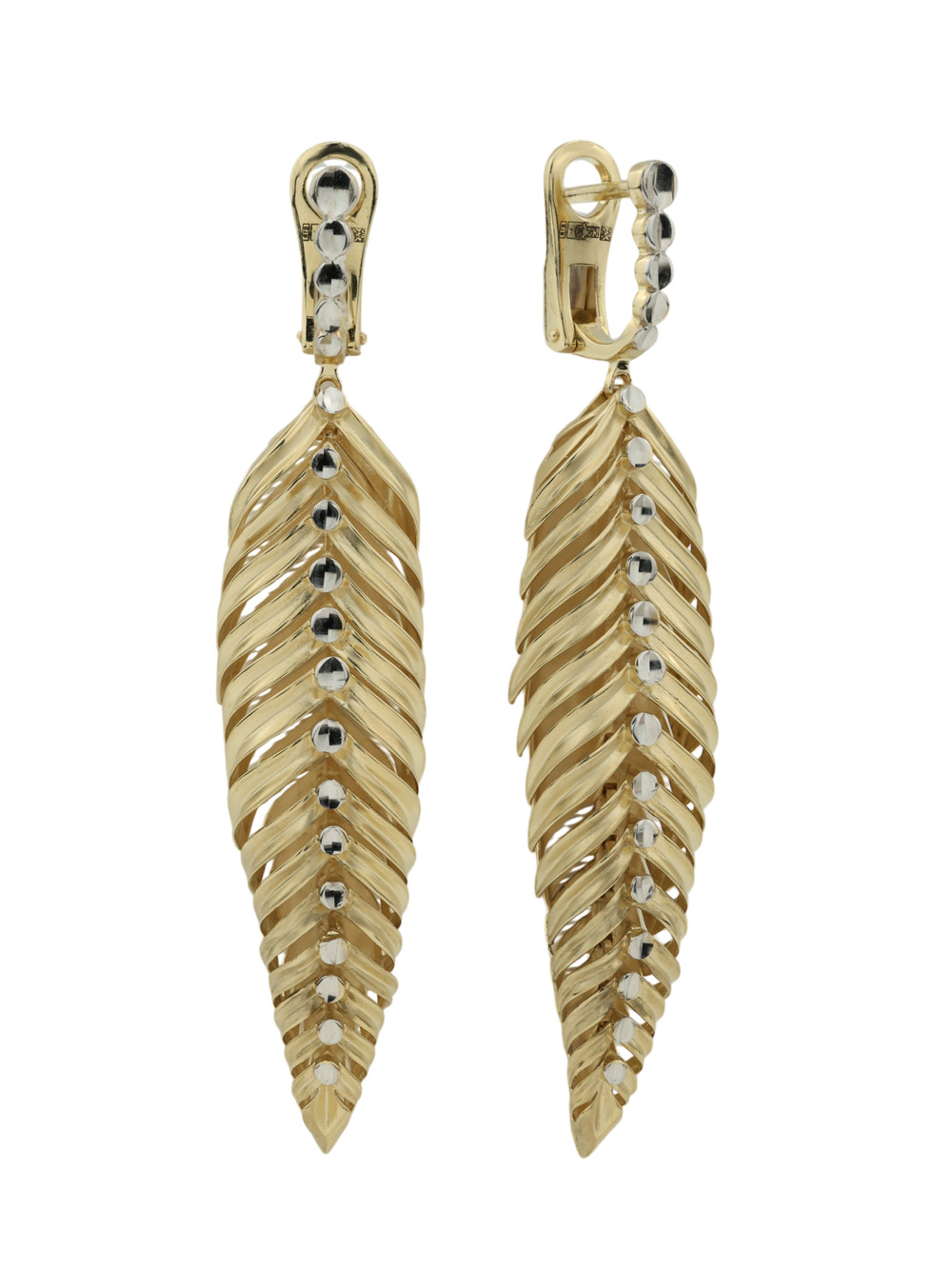 Серьги из лимонного золота