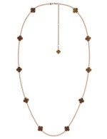 Колье из золота 585 пробы c тигровым глазом