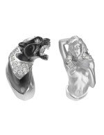 Серьги из белого золота 585 пробы c фианитом