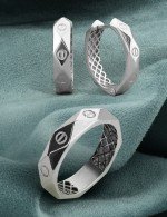 Серьги из белого золота 585 пробы