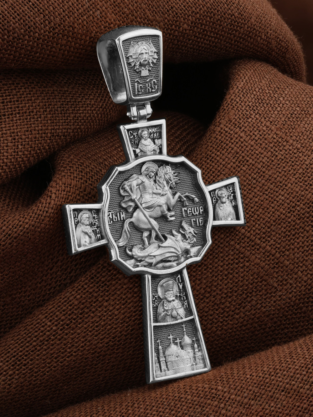 Крест из белого золота