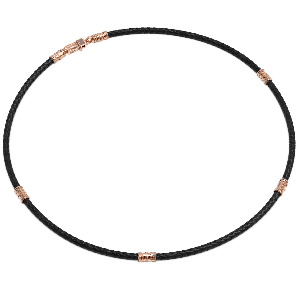 Шнурок кожаный из золота c кожаным шнурком