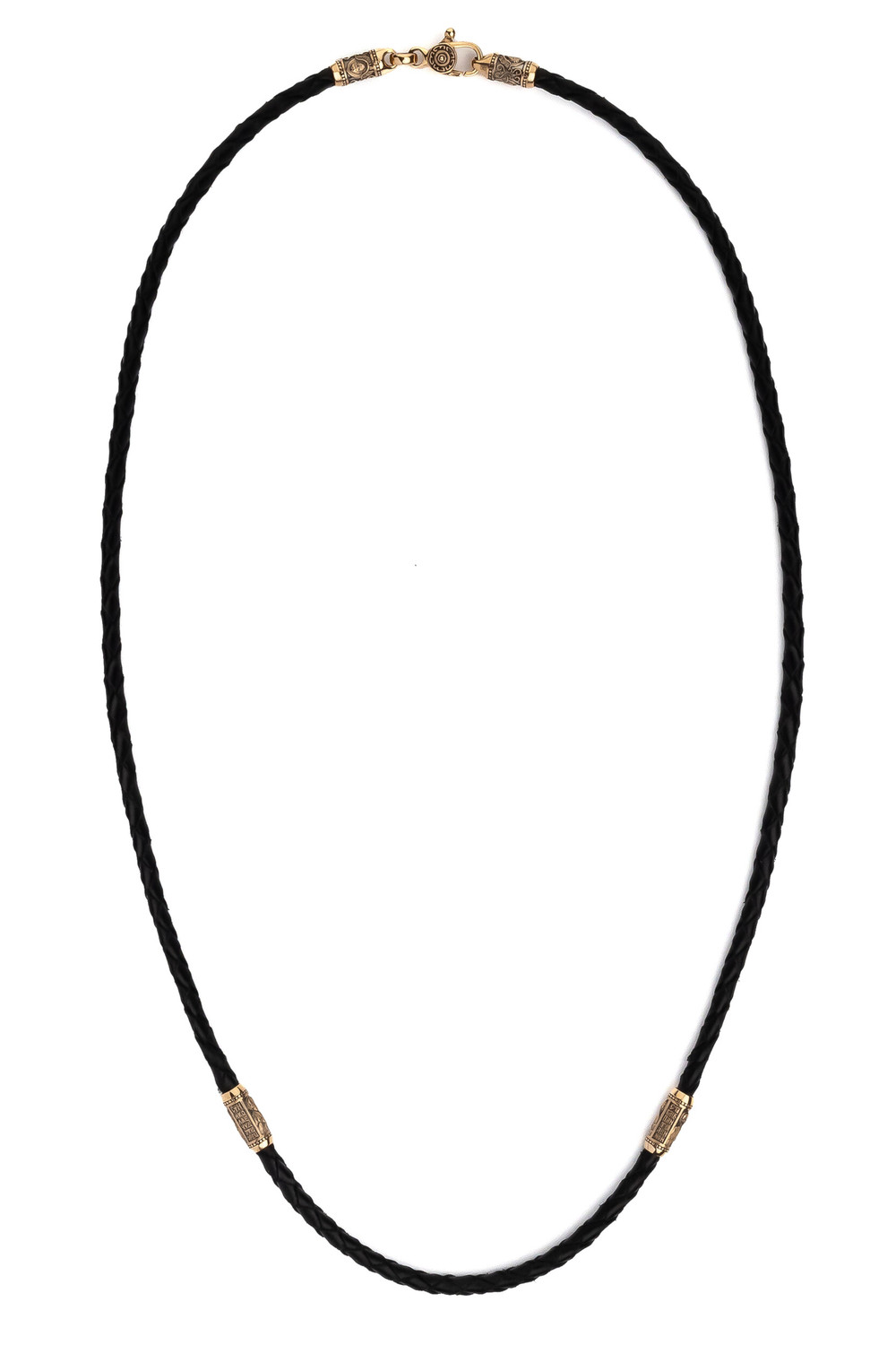 Шнурок кожаный из золота c кожаным шнурком