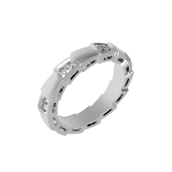 Кольцо из белого золота c бриллиантами