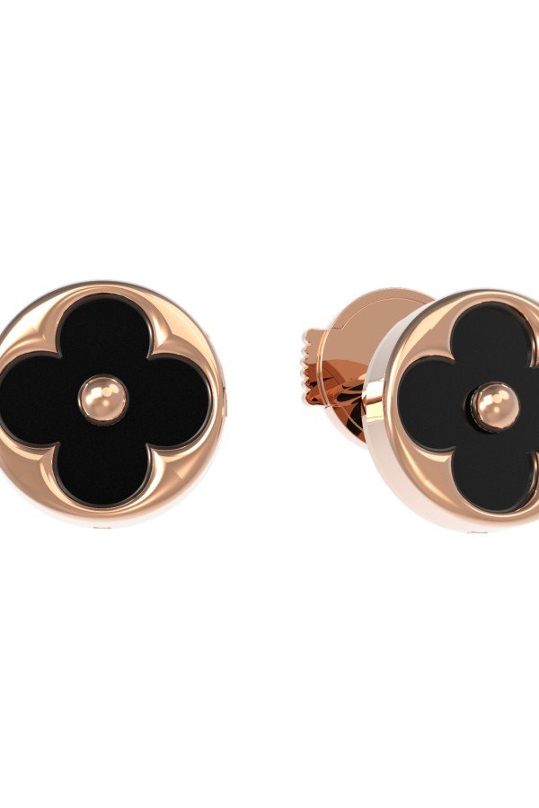 Серьги из золота 585 пробы c ониксом