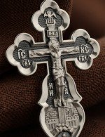 Крест из белого золота 585 пробы
