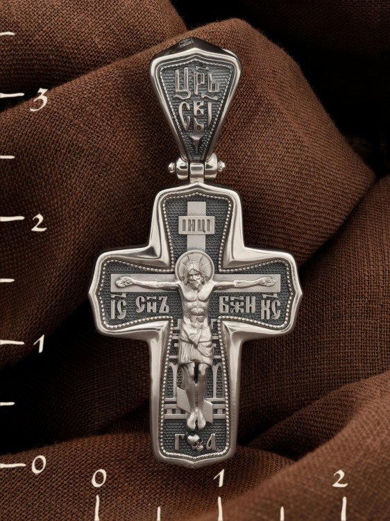 Крест из белого золота