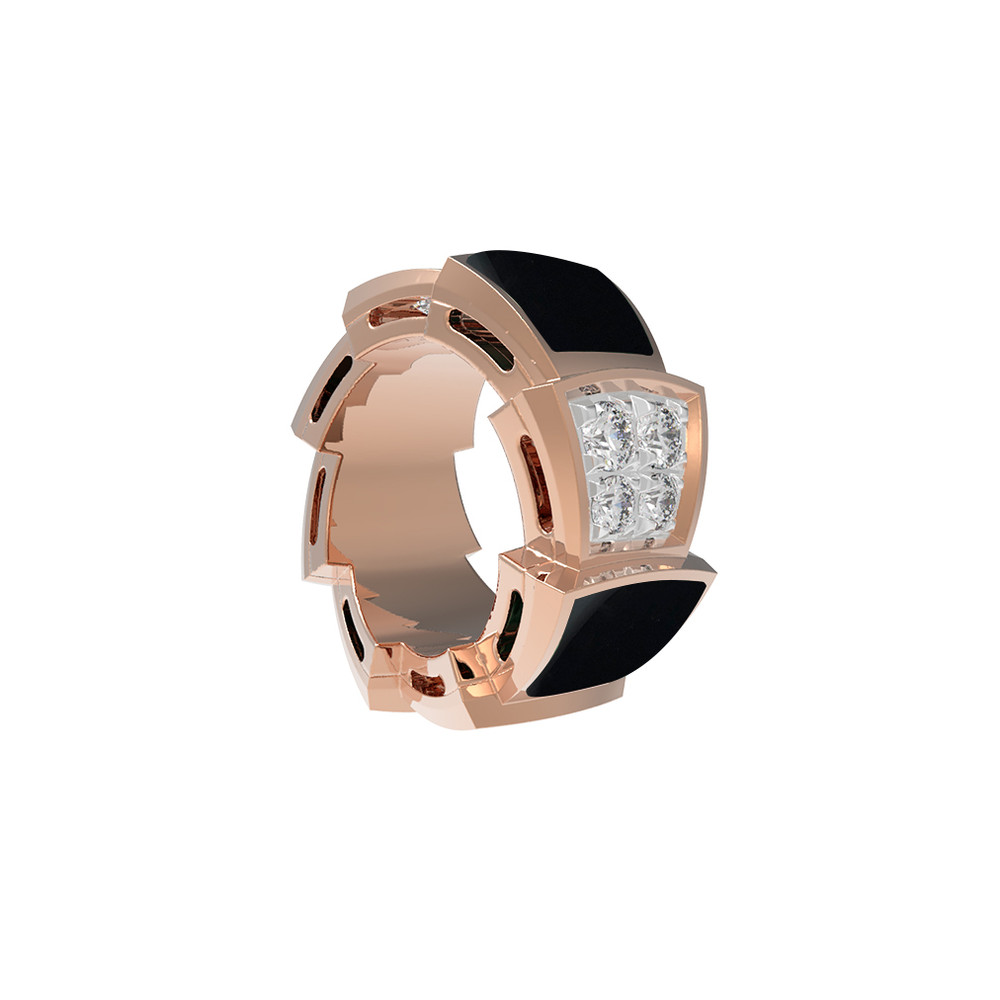 Подвеска из золота c бриллиантами и ониксом