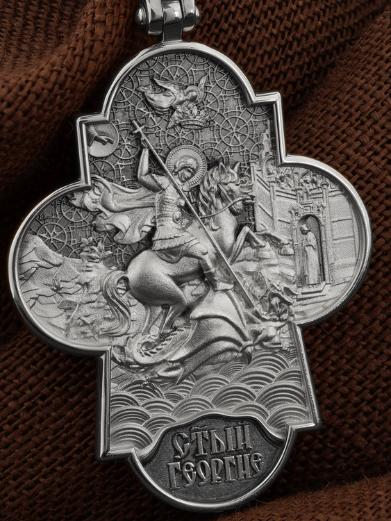 Крест из белого золота