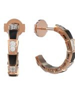 Серьги из золота 585 пробы c бриллиантами и ониксом