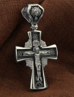 Крест из белого золота 585 пробы