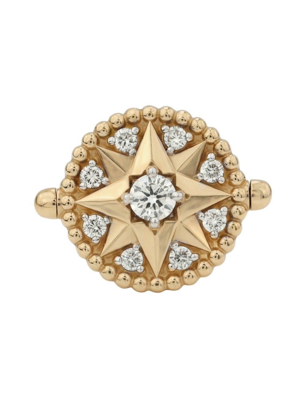 Кольцо из лимонного золота 585 пробы c бриллиантами