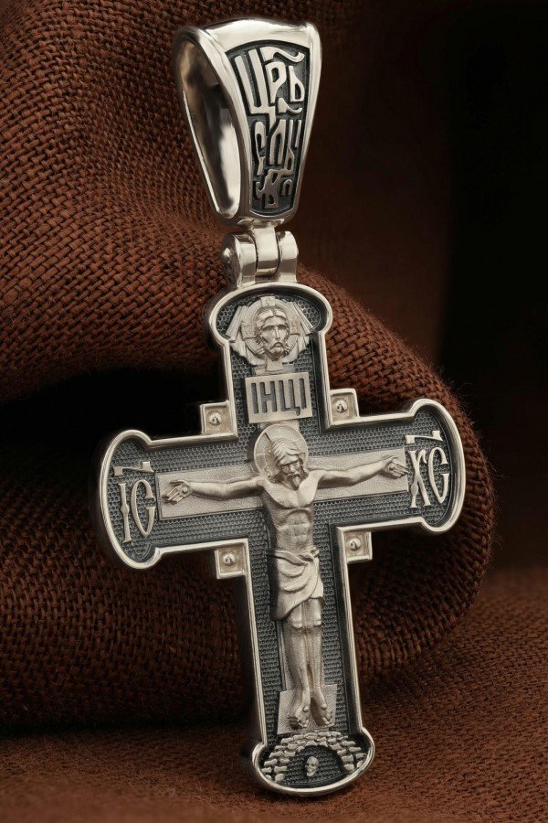 Крест из белого золота