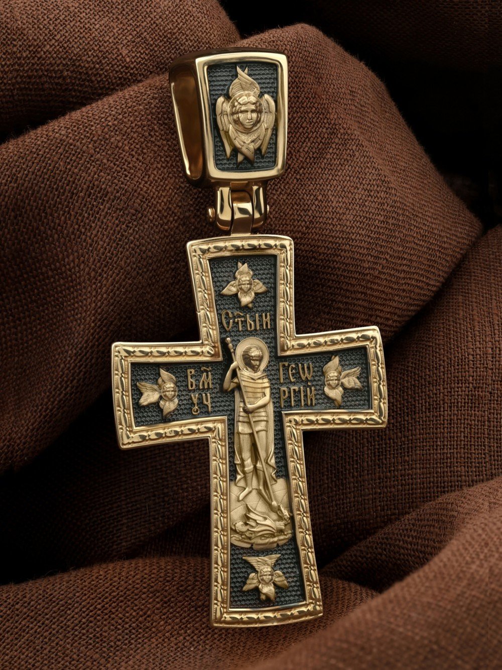 Крест из лимонного золота