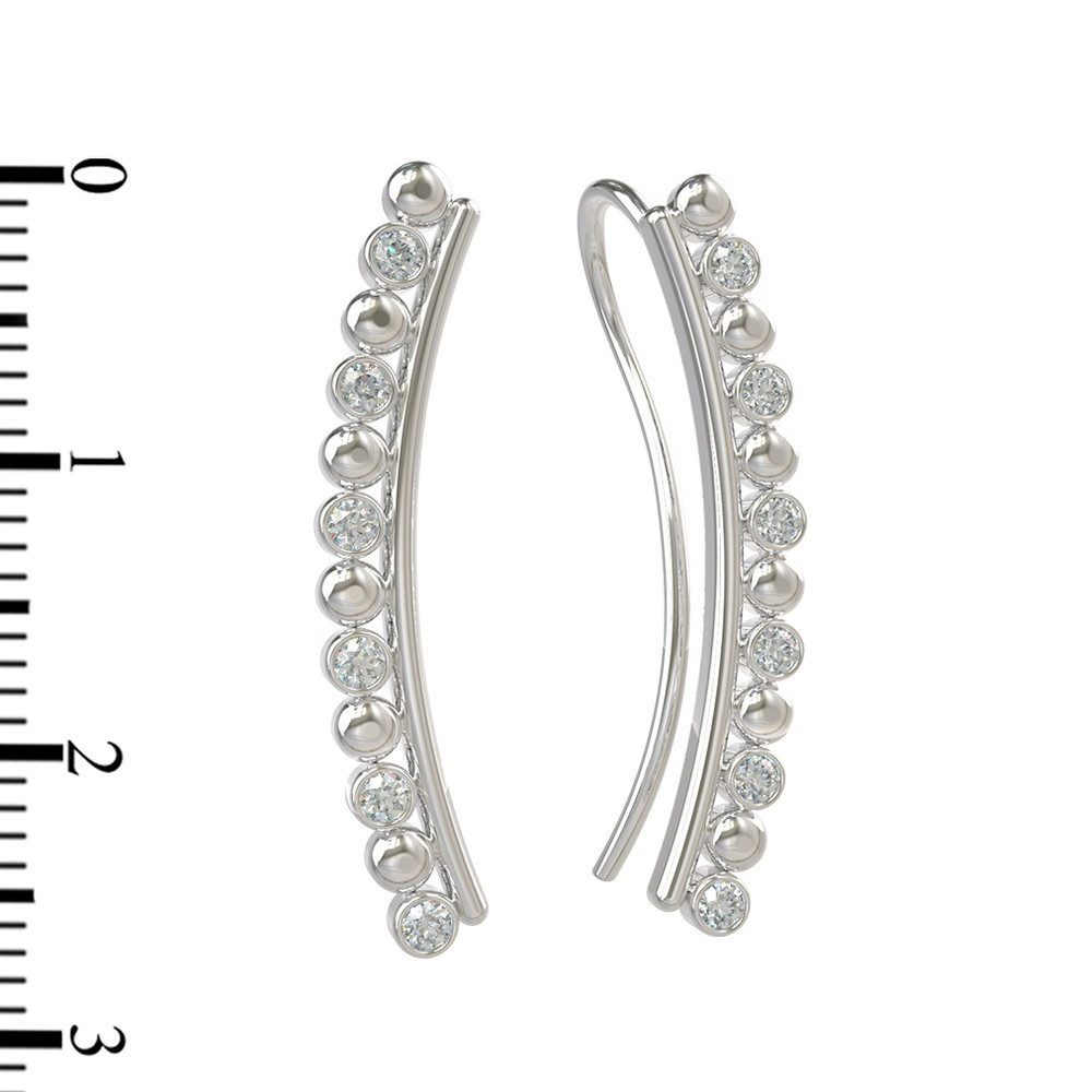 Серьги из белого золота c бриллиантами