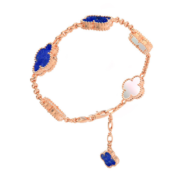 Браслет из золота c лазуритом и перламутром