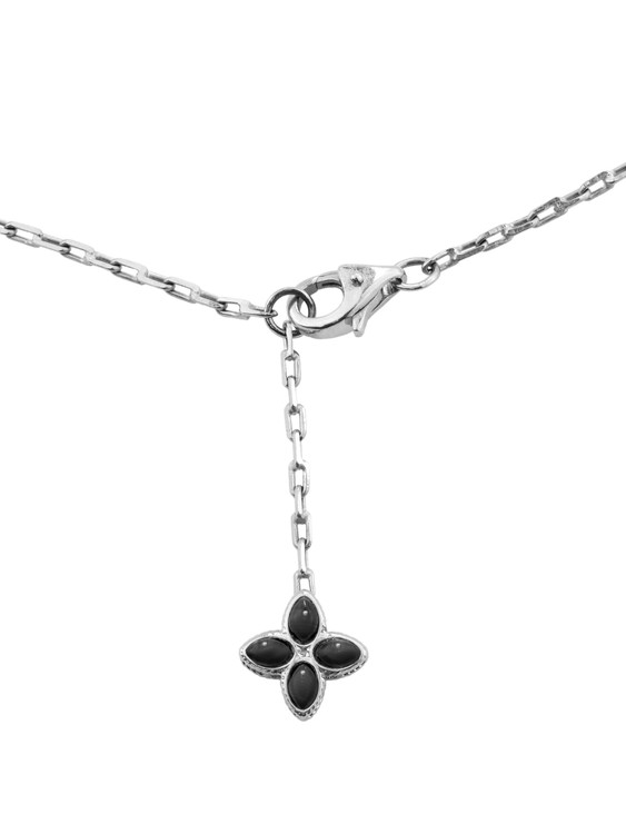 Колье из белого золота c бриллиантами и ониксом