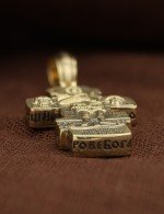 Крест из лимонного золота 585 пробы