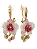 Серьги из золота 585 пробы c эмалью