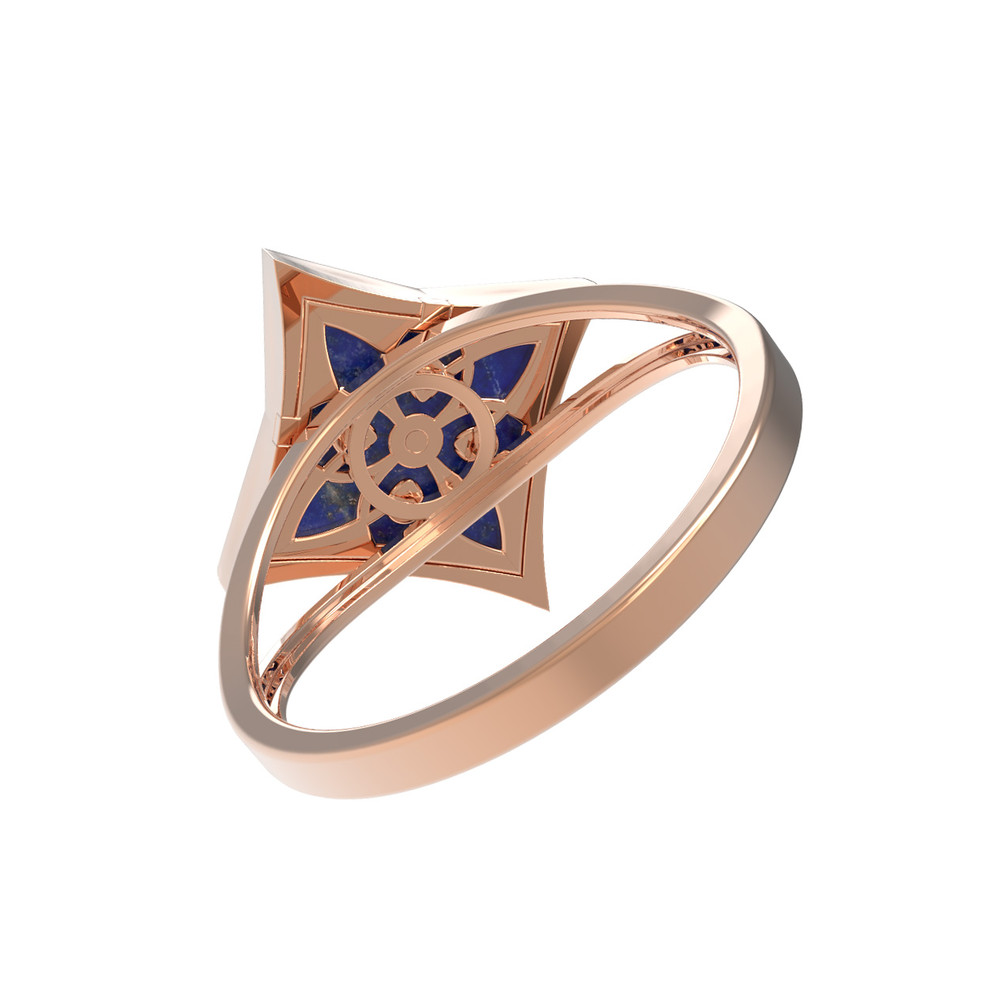 Кольцо из золота c лазуритом