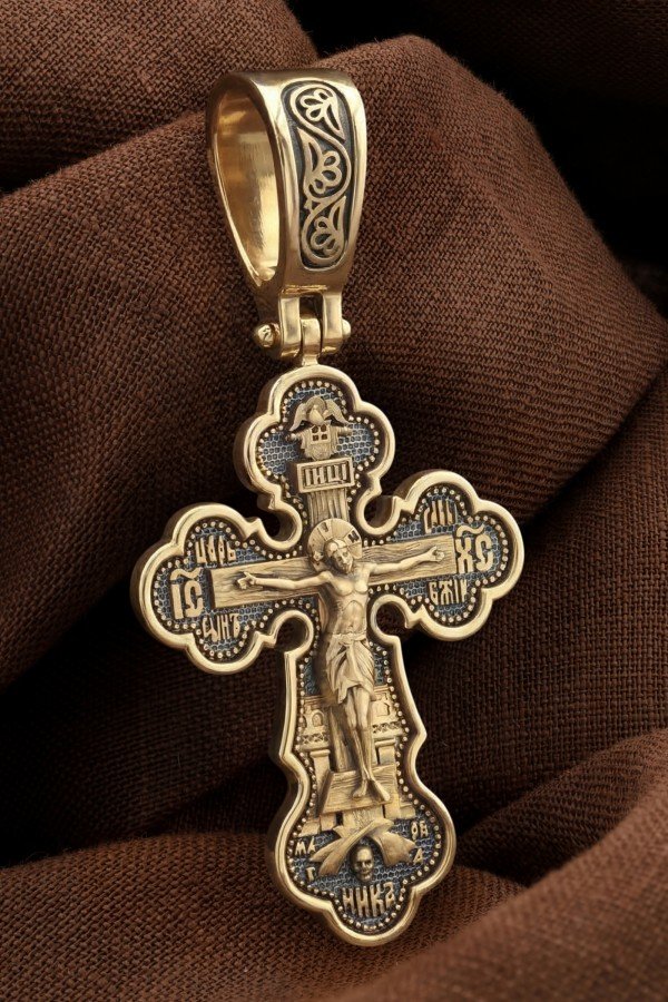 Крест из лимонного золота