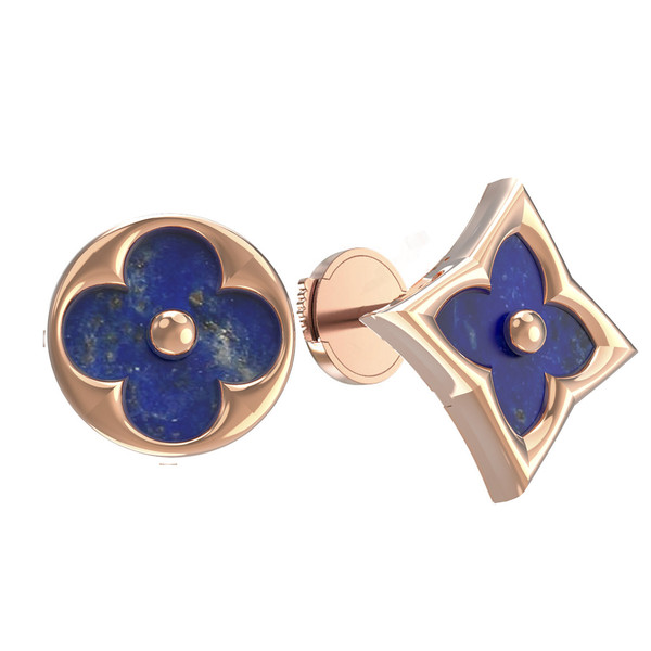 Серьги из золота c лазуритом