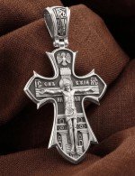 Крест из белого золота 585 пробы