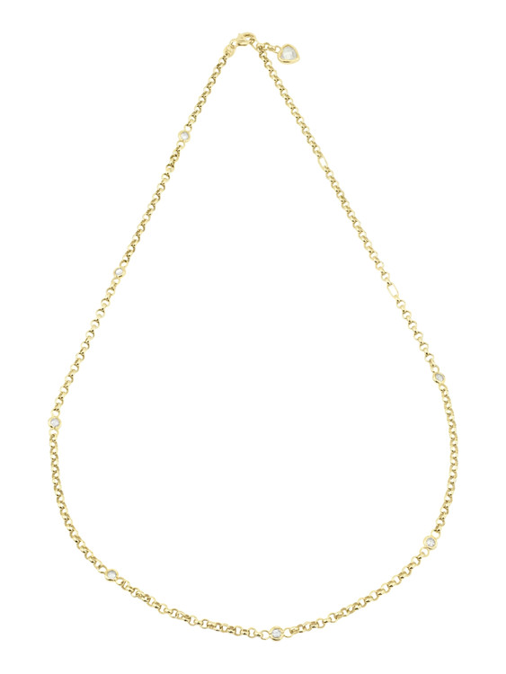 Цепь из лимонного золота c фианитом