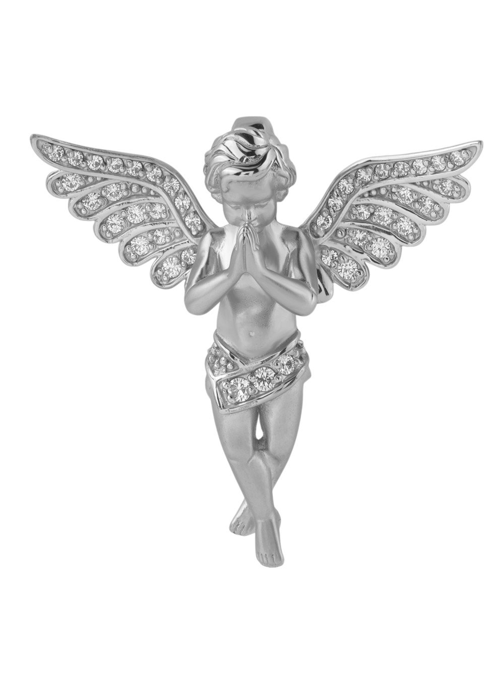 Подвеска из белого золота c фианитом