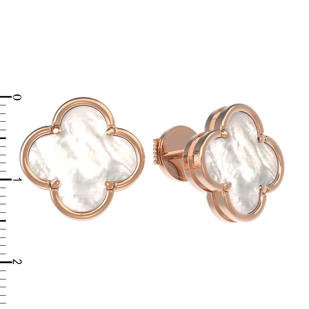 Серьги из золота c перламутром