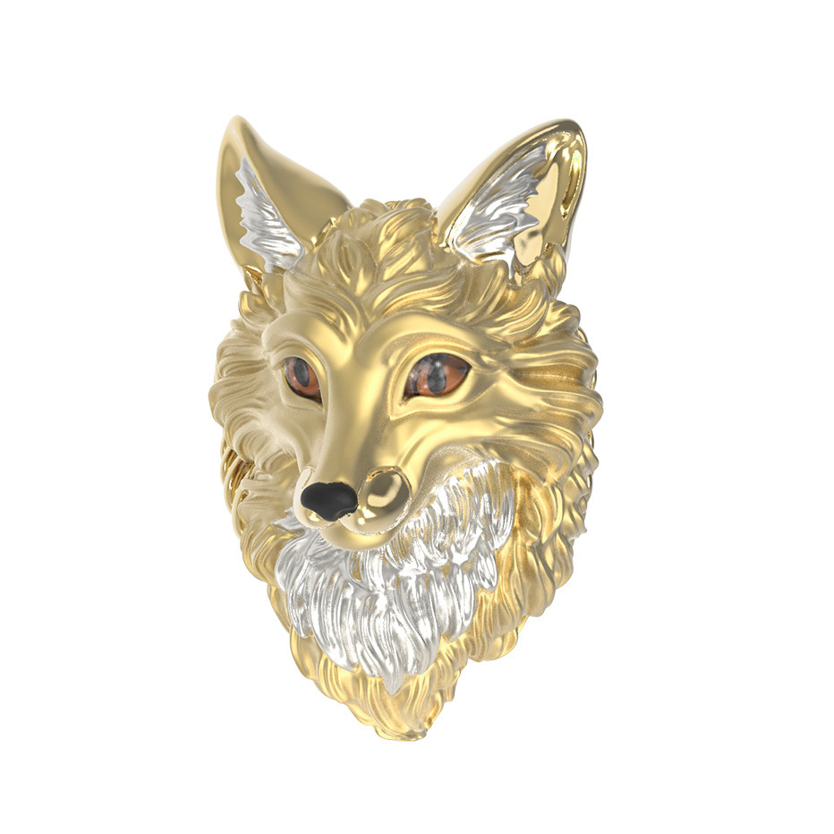 Кольцо из лимонного золота c эмаль